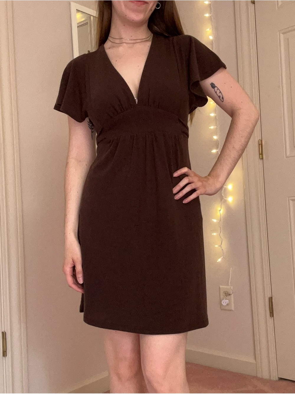 Y2K Brown Wet Seal Mini Dress